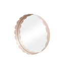 Light Pink Scallop Framed Round Mirror - 50cm x 50cm