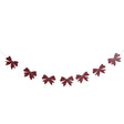 Distressed Dark Red Wooden Bow Garland - 120cm (1.2m / 47.2')