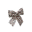 Set of 4 Leopard Print Velvet Bow Decorations - 14cm