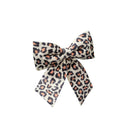 Set of 4 Leopard Print Velvet Bow Decorations - 14cm