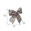 Set of 4 Leopard Print Velvet Bow Decorations - 14cm