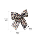 Set of 4 Leopard Print Velvet Bow Decorations - 14cm