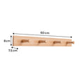 Wooden Peach Wall Utensil Hanging Hooks - 60cm