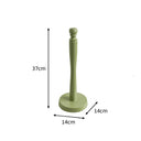 Green Painted Wooden Kitchen Roll Holder - 37cm