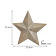 Large Wooden Taupe Wall Star Decoration