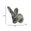 Silver Rabbit Head Drawer Knob
