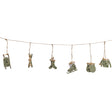 Green & White Winter Garland / Table Scatters - 120cm (1.2m / 47.2')
