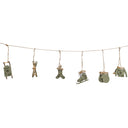 Green & White Winter Garland / Table Scatters - 120cm (1.2m / 47.2')