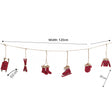 Dark Red & White Winter Garland / Table Scatters - 120cm (1.2m / 47.2')