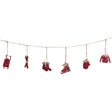 Dark Red & White Winter Garland / Table Scatters - 120cm (1.2m / 47.2')