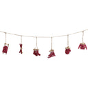 Dark Red & White Winter Garland / Table Scatters - 120cm (1.2m / 47.2')