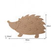 Set of 4 Brown Hedgehog Shaped Felt Placemats