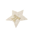 Set Of 4 Beige Star Shaped Felt Cutlery Holders with Champagne Gold Bow