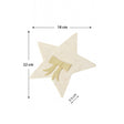 Set Of 4 Beige Star Shaped Felt Cutlery Holders with Champagne Gold Bow