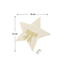 Set Of 4 Beige Star Shaped Felt Cutlery Holders with Champagne Gold Bow