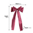 Extra Large Dark Red Velvet Christmas Bow - 70cm x 140cm
