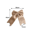 Large Taupe Velvet Christmas Bow - 30cm x 45cm