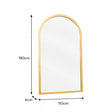 Extra Large Gilded Gold Arched Frame Leaner/Wall Mirror - 190cm x 110cm
