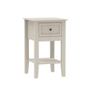 One Drawer Bedside Table - Rowley Pale Cream Range