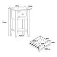 Pair of One Drawer Bedside Tables - Rowley Pale Cream Range