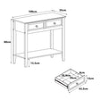 Large 2 Drawer Sideboard Console Table - Rowley Pale Cream Range