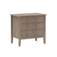 Large 3 Drawer Bedside Table - Hales Pale Wood Range