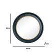 Large Round Black & Gold Wall Mirror - 80cm x 80cm