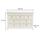 Large 7 Drawer Chest of Drawers & Pair of Bedside Tables - Daventry Ivory Range