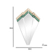 Green & Pink Glass Art Deco Fan Wall Mirror 60cm x 40cm