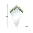 Green & Pink Glass Art Deco Fan Wall Mirror 60cm x 40cm