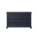 Large 7 Drawer Chest of Drawers & Pair of Bedside Tables - Daventry Navy Black Range