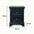 Large 7 Drawer Chest of Drawers & Pair of Bedside Tables - Daventry Navy Black Range