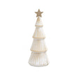 Wooden Christmas Tree Ornament with Gold Glitter Star - 28cm