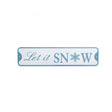 Blue & White Let It Snow Decorative Christmas Sign
