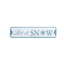 Blue & White Let It Snow Decorative Christmas Sign