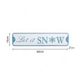Blue & White Let It Snow Decorative Christmas Sign