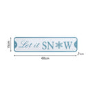 Blue & White Let It Snow Decorative Christmas Sign