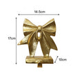 Gold Bow Christmas Stocking Holder