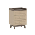 Cream 3 Drawer Bedside Table - Oswin Range