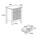 Large Chest of Drawers and Pair of Bedside Tables - Hales Pale Wood Range