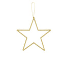 Set of 3 Gold Glitter Star Decorations