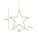 Set of 3 Gold Glitter Star Decorations
