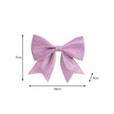 Set of 4 Pink Glitter Bows - Christmas Tree Decoration
