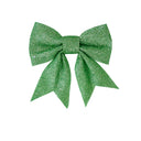 Set of 4 Sage Green Glitter Christmas Bows