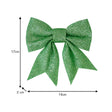 Set of 4 Sage Green Glitter Christmas Bows