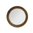 Large Antique Gold Round Swirl Mirror - 80cm x 80cm