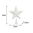 White Sparkly Star Christmas Tree Topper