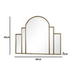 Large Gold Art Deco Arch Fan Mirror 80cm x 65cm