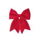 Set of 3 Large Dark Red Velvet Christmas Bows