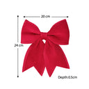 Set of 3 Large Dark Red Velvet Christmas Bows